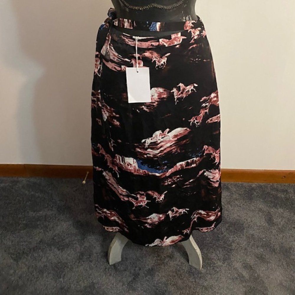 ICHI Impony SK Black wrap around skirt, size 36/Small